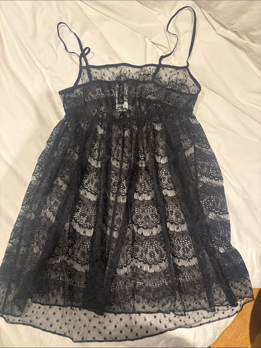 Adore Me Black Lace Spaghetti-Strap Party Dress